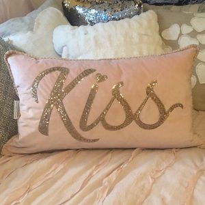 KISS sequin throw pillow.